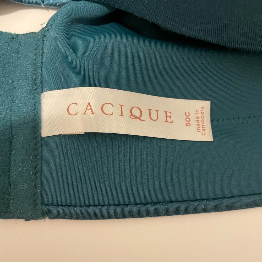 Cacique Brand Invisible Backsmoother Lightly Lined Full Coverage Bra Blue 50C - Picture 5 of 8